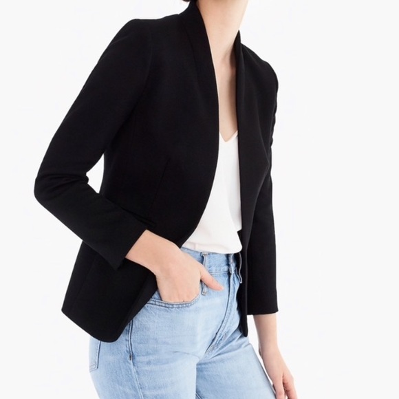 J. CREW 365 Going Out Stretch Twill Black Business Casual Suit Jacket Blazer 4P - Picture 4 of 6